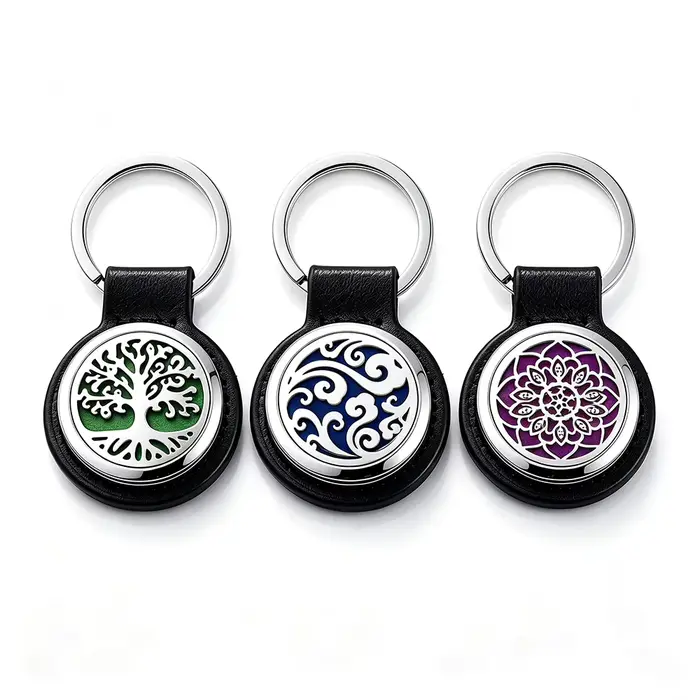Porte-clés diffuseur d'huiles essentielles d'aromathérapie, pendentif ouvrable, bijou diffuseur d'arômes