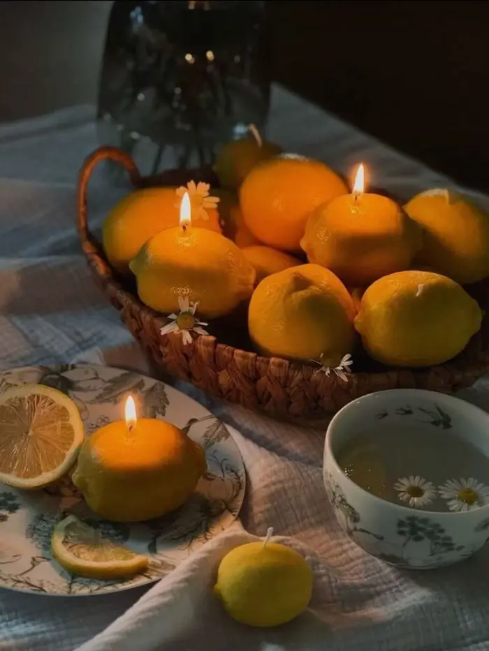 1 bougie parfumée au citron