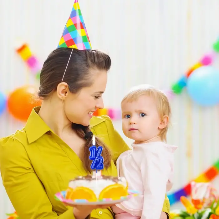 Bougie d'anniversaire demi-âge pour gâteau