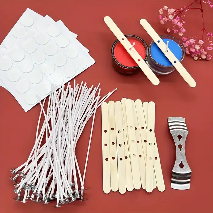 Kit de bricolage pour la fabrication de bougies avec mèches en coton ciré et autocollants pour mèches occaions spéciales fabrication artisanale atmo douce et apaisante maison chambre salon