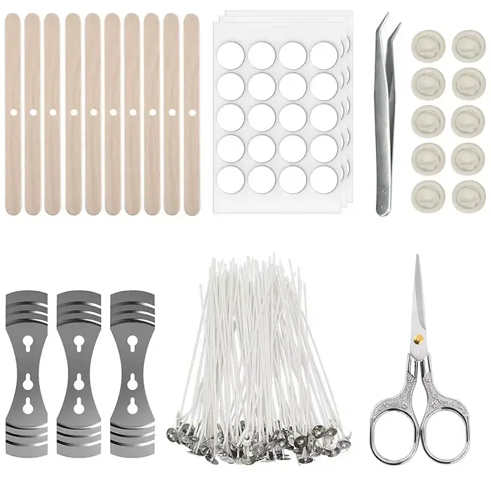 Kit d'outils pour la fabrication de bougies Gemos, kit de fabrication de bougies avec pot à verser, 