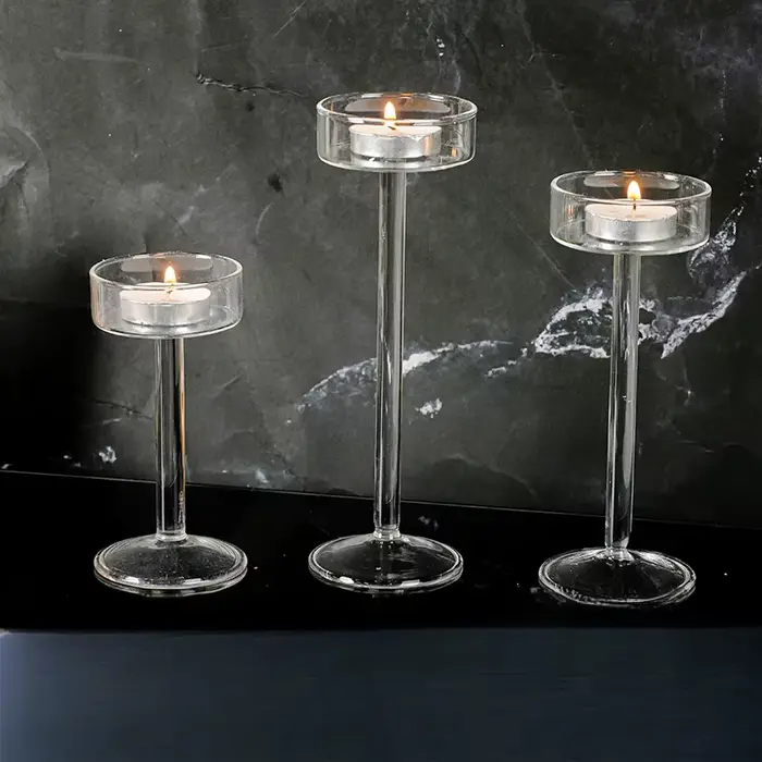【Bougeoir en verre cristal de haute qualité】
