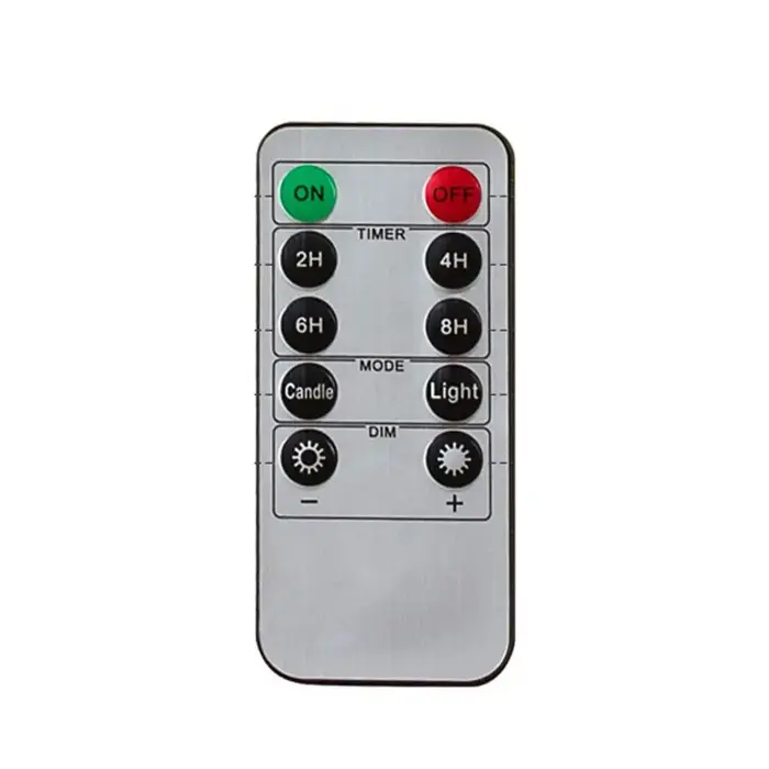 Télécommande de bougie LED, 10 touches, fonctionne à piles, avec minuterie, pour bougies LED sans fl