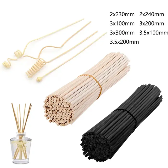 Bâtons de recharge pour diffuseur en rotin, 30cm de long, extra épais, en vingt couleurs pour une ambiance unique à la maison occasions spéciales