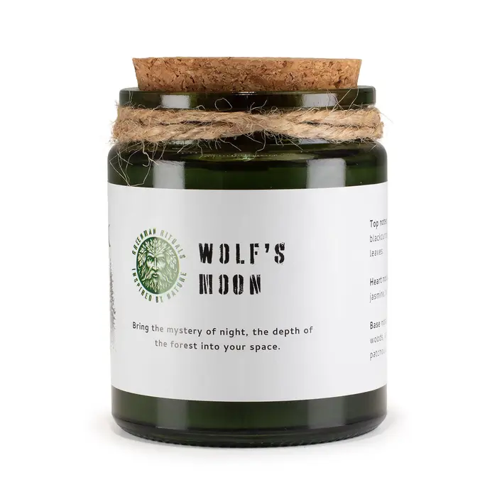 Greenman Woodwick Soy Candle - Wolf's Moon