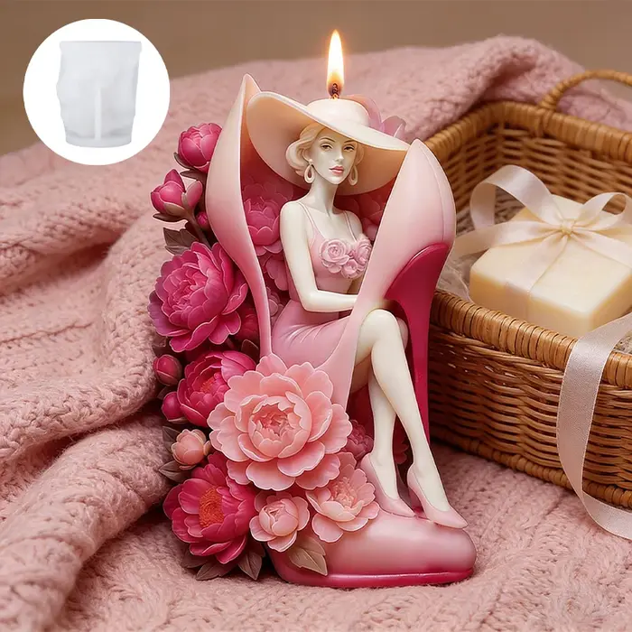 Moule à bougie 3D floral créatif