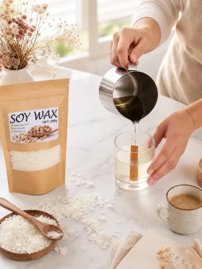 1000g de cire de soja naturelle pure pour la fabrication de bougies DIY - Matières premières idéales