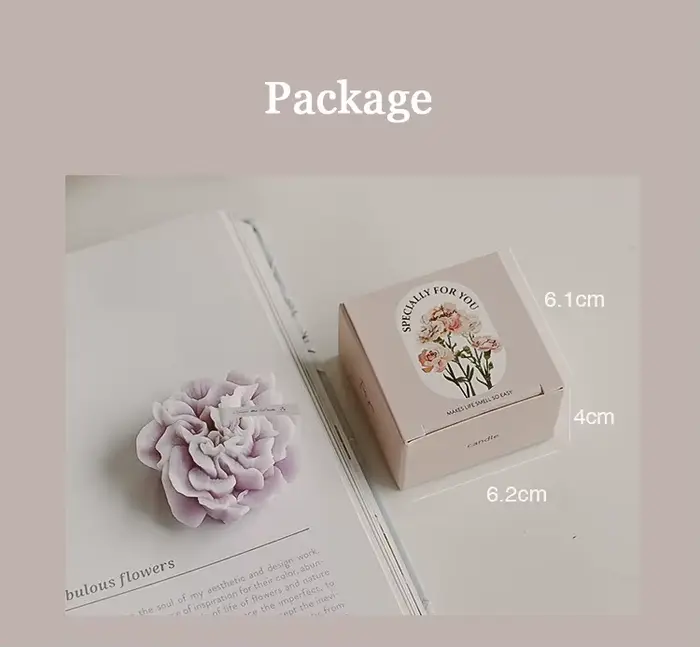 Bougie à œillets parfumée faite à la main