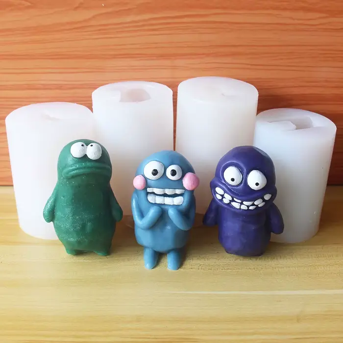 Moule à bougie en silicone fait à la main Earth Monster