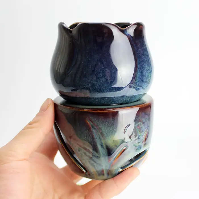 Brûleur d'arôme fendu de grande capacité, lampe d'aromathérapie, Eva d'huiles essentielles, cadeau e