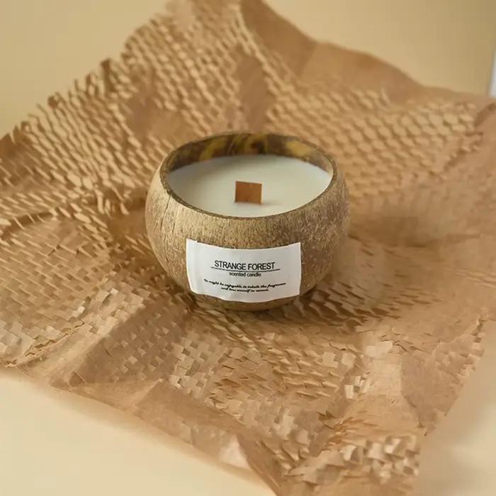 Bougie d'aromathérapie en coquille de noix de coco huile essentielle parfum de cire végétale Premium compagnon de maison pour la détente et la relaxation à offrir pour divers événements