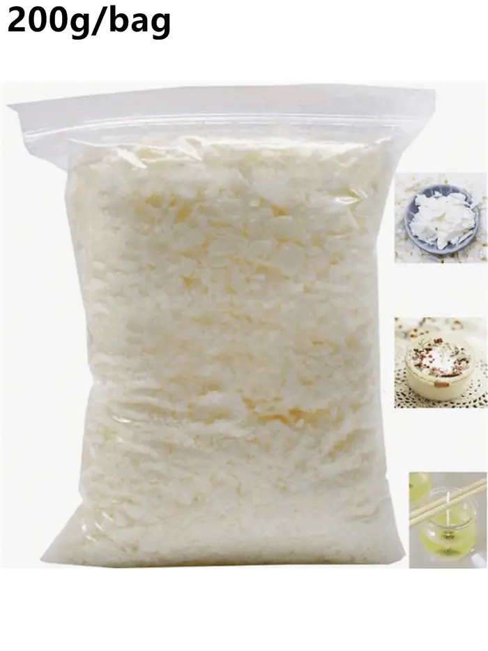 Flocons de cire de soja naturelle 200/500/1000g, pour bricolage de bougies faites à la main, artisan