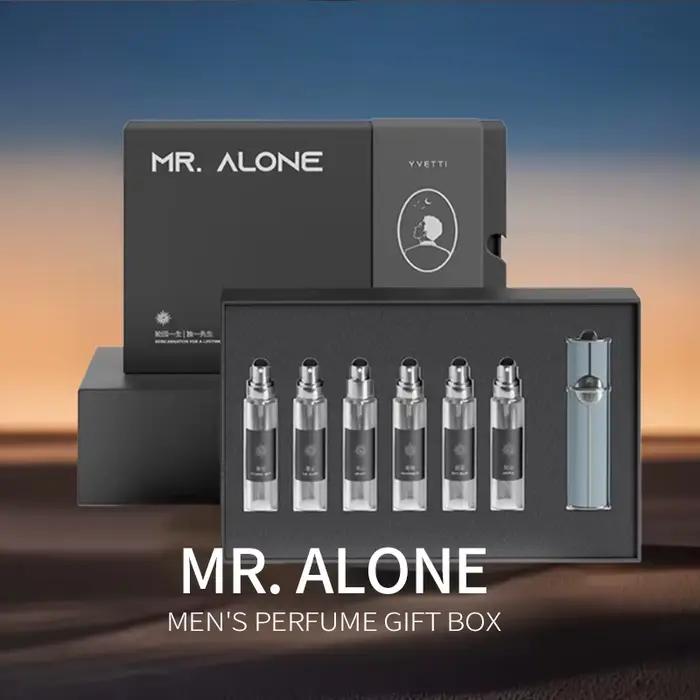 Coffret Cadeau d'Échantillons de Parfum Boisé de Luxe pour Homme, Eau de Toilette en Spray (7*12ML), Mini-Ensemble de Parfums Romantiques pour la Saint-Valentin
