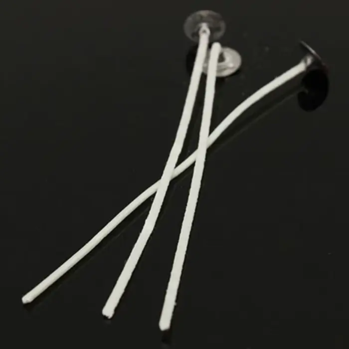 Mèches de bougie en coton, 30 pièces, cire sans fumée, noyau en pur coton pré-ciré avec support pour la fabrication de bougies, bricolage 30x10cm