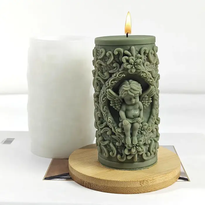 Moule à bougie 3D en forme de petit ange mignon