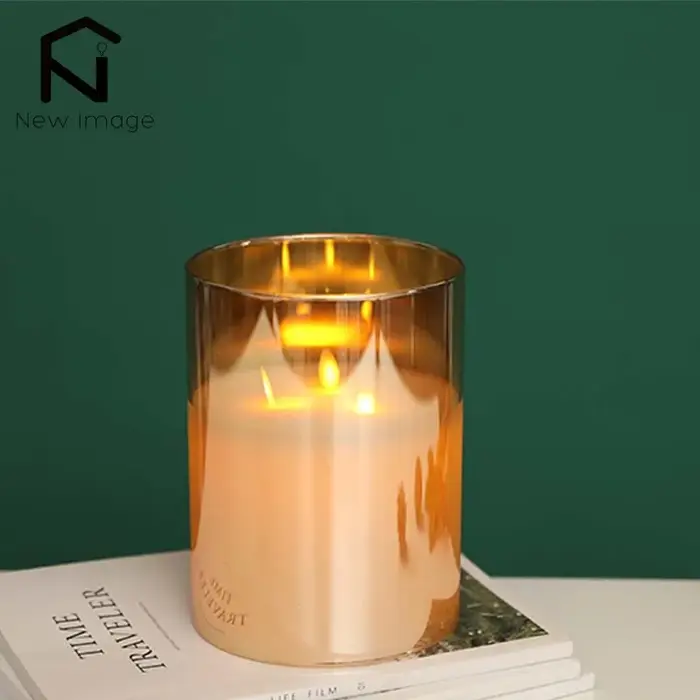 Lampe LED scintillante sans flamme, cire de paraffine, décoration intérieure d'Halloween, mariage, fête de Noël, décoration de bureau, cadeau romantique