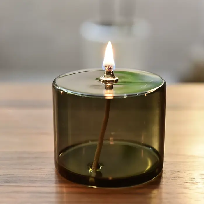 Bougeoir en verre coloré créatif fait à la main
