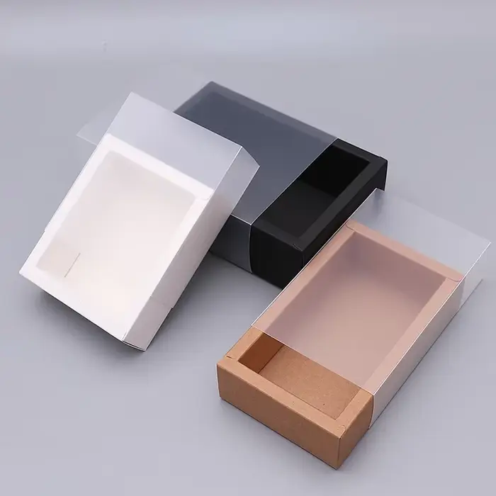 Boîte cadeau en carton marron, noir et blanc, petite boîte à bijoux, emballage pour chocolat et bonbons, 10 pièces