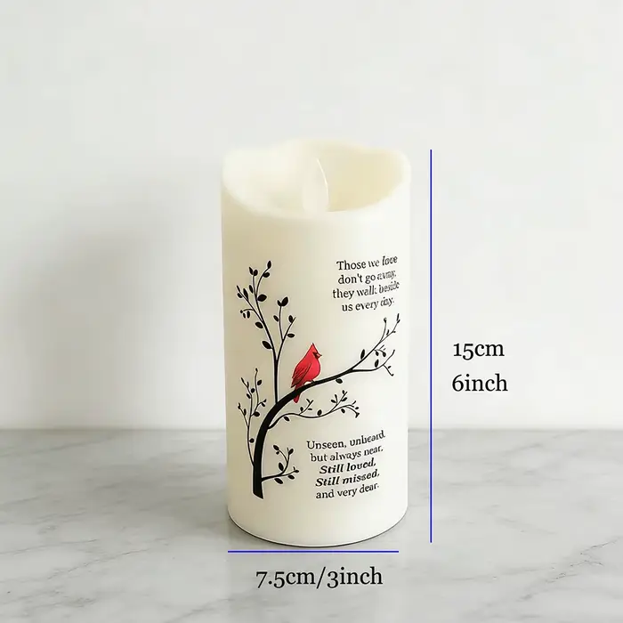 Bougie LED sans flamme commémorative