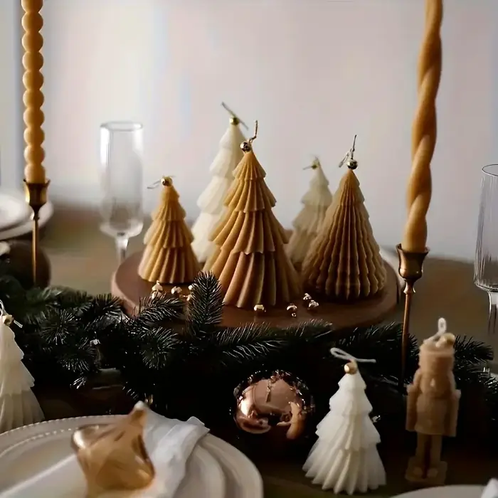 Moule en Silicone pour bougies parfumées d'arbre de noël