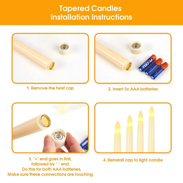 Bougie LED sans flamme