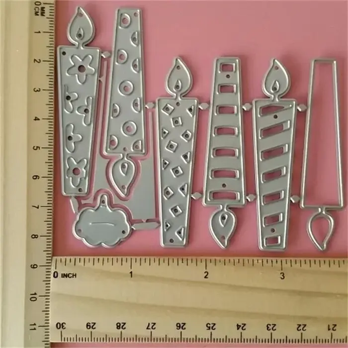 Matrices de découpe en métal pour étiquettes d'anniversaire timbres scrapbooking gaufrage artisanal modèle galets projet bricolage occassions spéciales