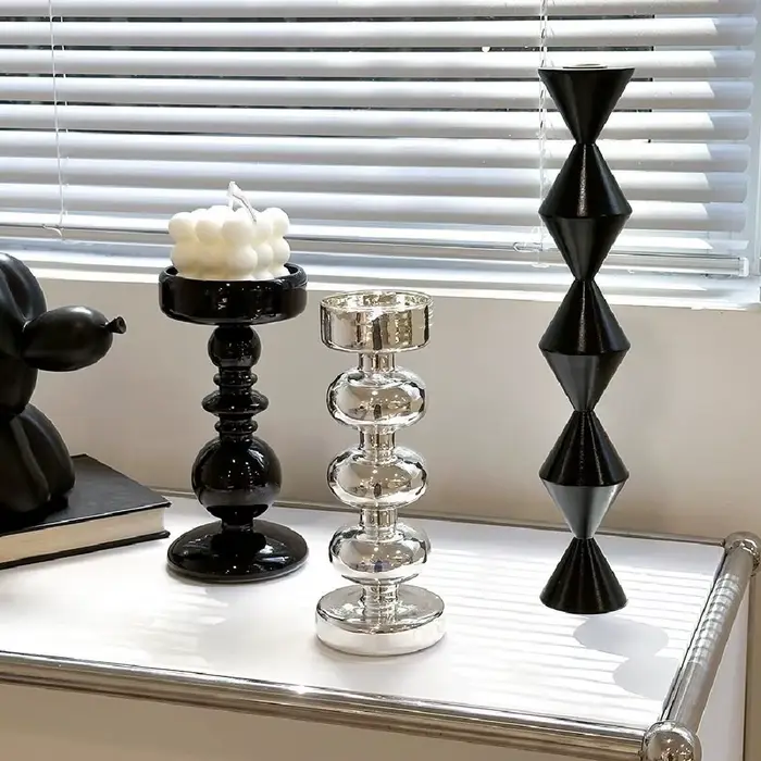 Bougeoirs en verre de Style européen Simple