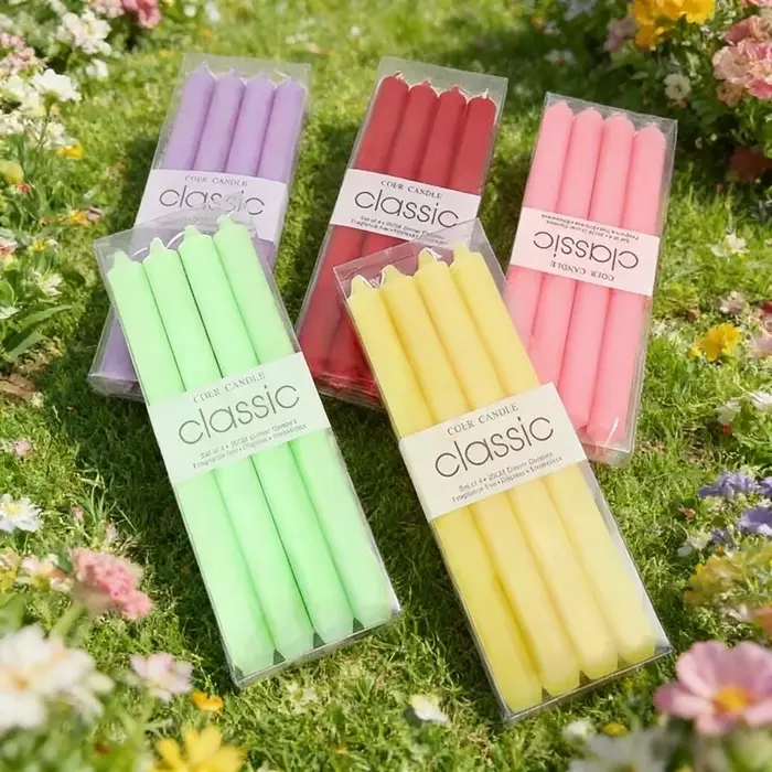 Bougie minimaliste européenne de couleur unie