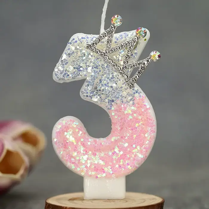 Bougie numérique pour gâteau d'anniversaire de princesse