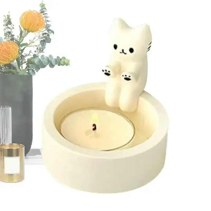 Bougeoir chaton mignon