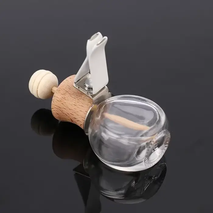 Désodorisant bouteille de parfum pendentif huiles essentielles voiture suspendus Clips en verre