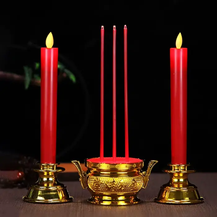 Bougie LED avec brûleur d'encens
