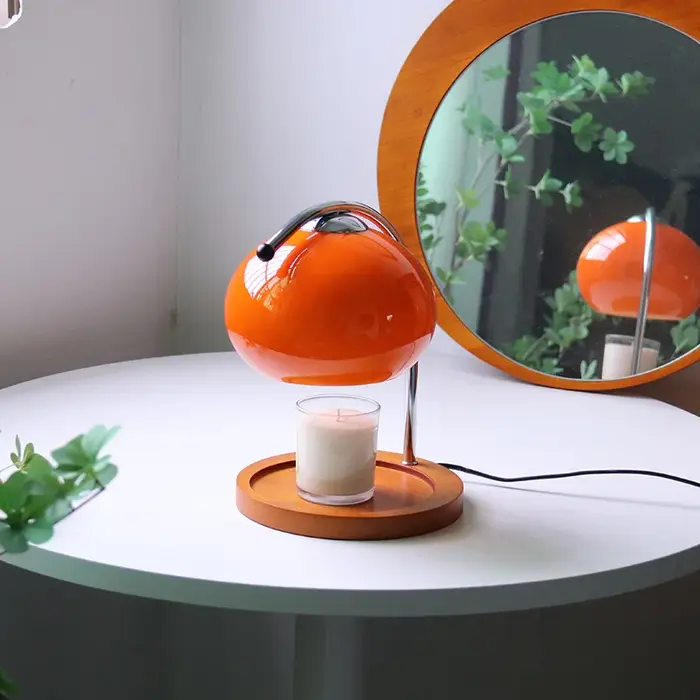 Lampe de Table en Verre Médiévale au Vent