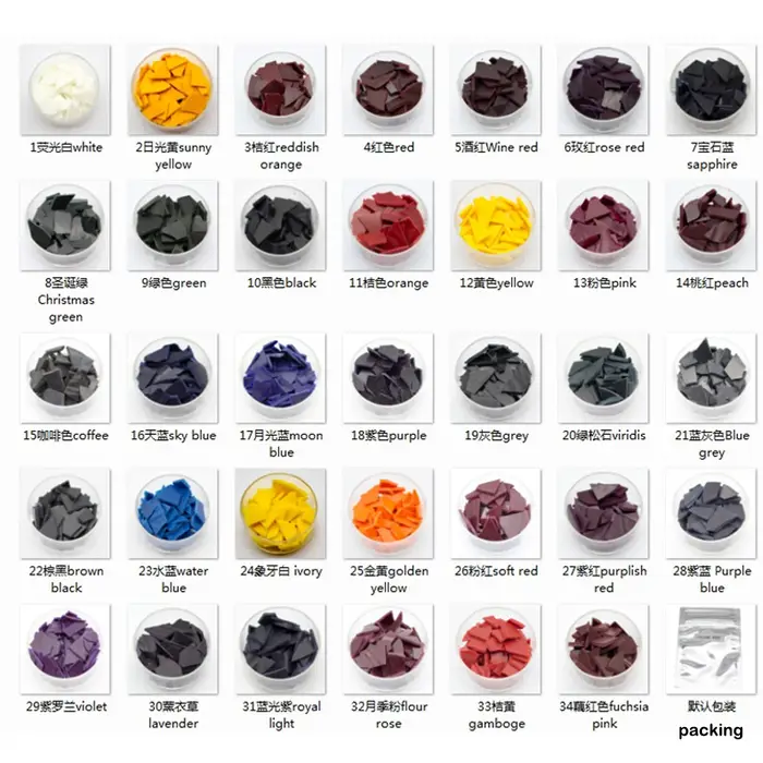 34 couleurs/ensemble bougies colorant puces bricolage bougie cire Pigment