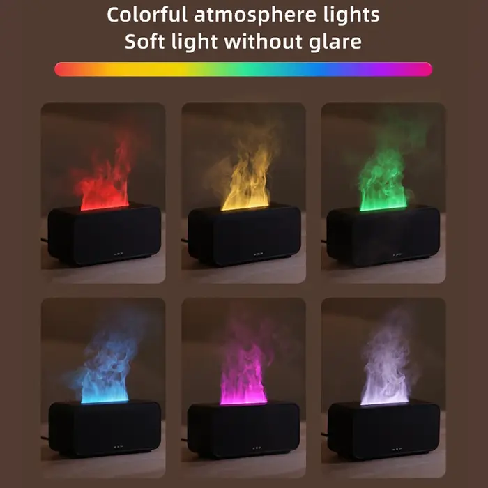 Diffuseur d'arômes à simulation de flamme colorée