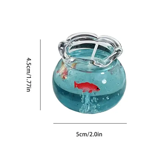 Bougie d'aromathérapie pour chambre à coucher, cadeau pour les amateurs de poissons, mini aquarium à