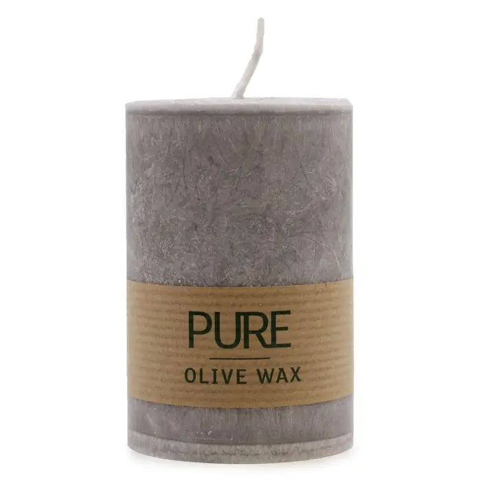 Pure Olive Wax Candle 90x60 - Grey