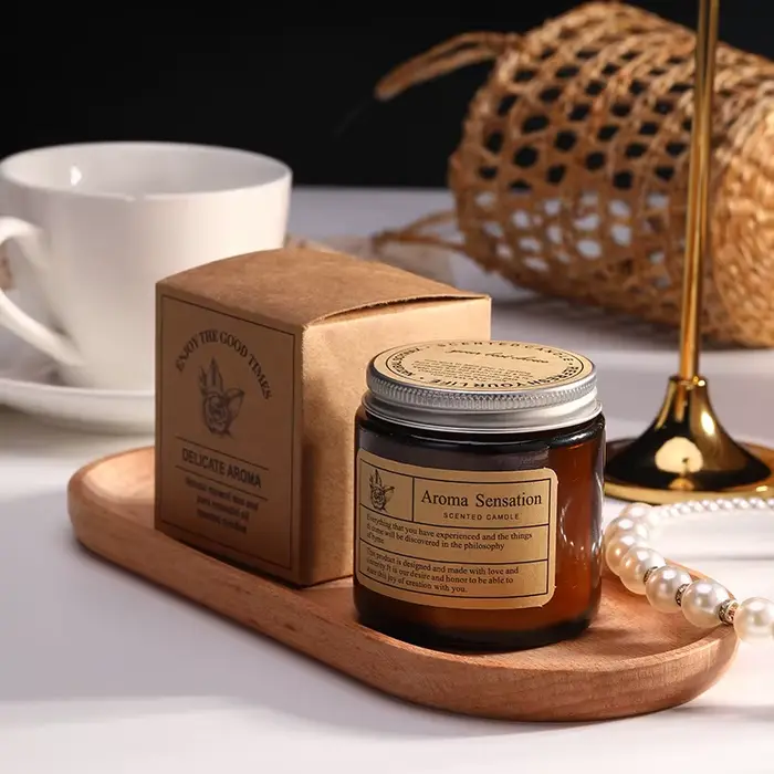 Bougie parfumée faite à la main en cire de soja