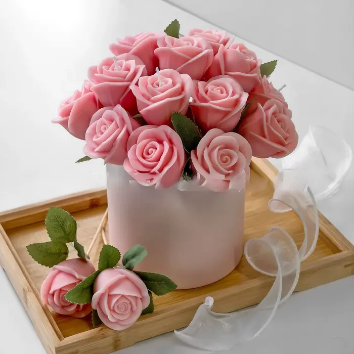 Moule en Silicone pour bougie parfumée Rose