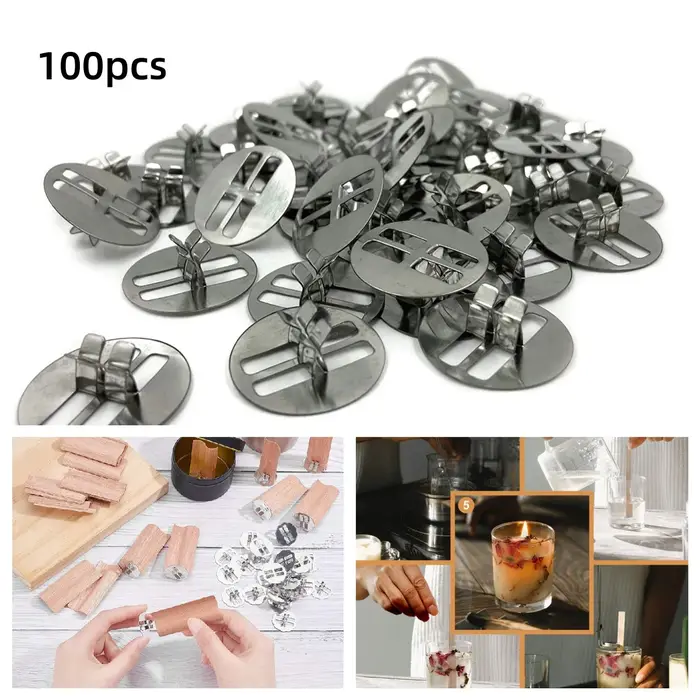 Clip de Base pour mèches de bougies en bois