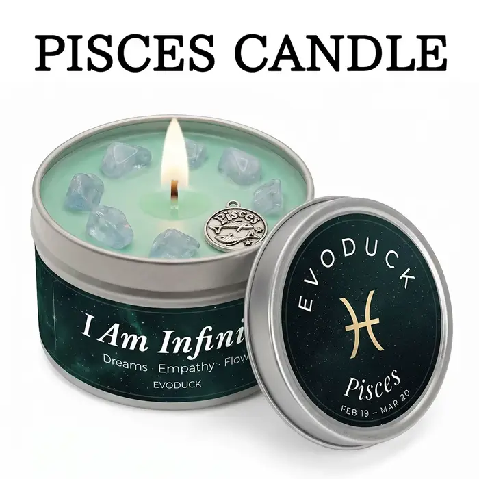 Bougie parfumée du zodiaque Aquarius, Ozone Lavande, bougie d'aromathérapie astrologique en boîte, d
