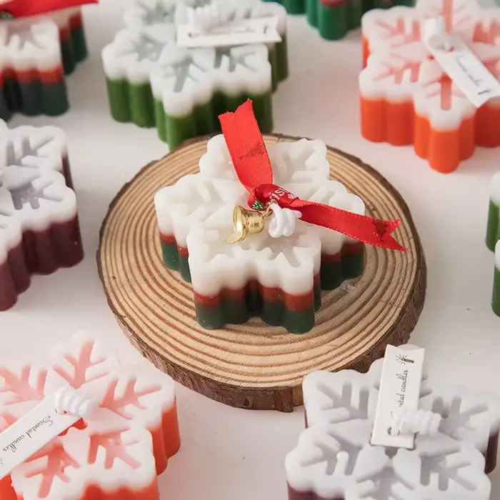 Accessoires de bougies d'aromathérapie flocon de neige de noël