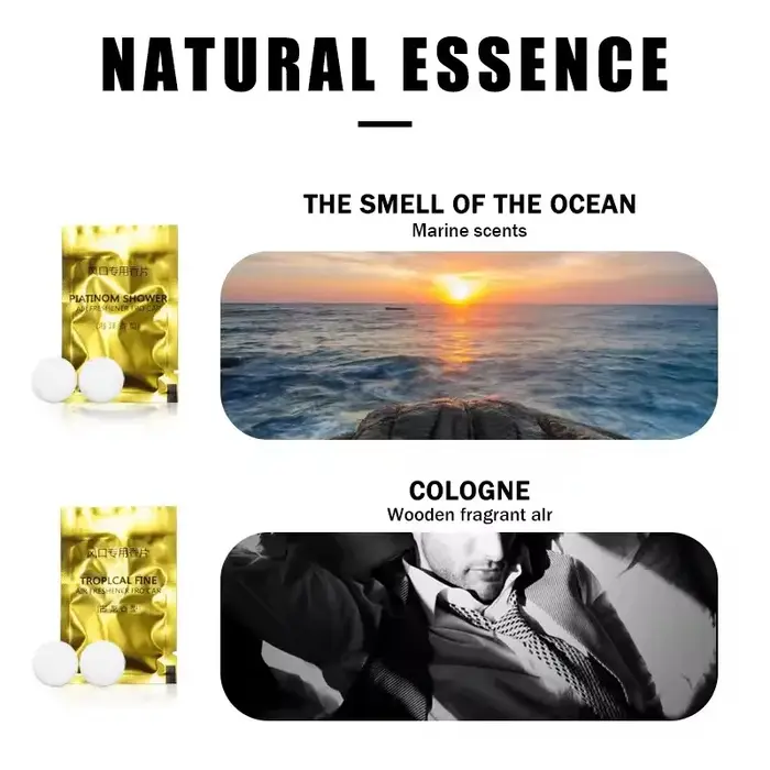 Diffuseur de parfum pour voiture FIAT avec clip de montage et parfum solide Cologne Occean pour Fiat 500 Punto Panda Doblo Stilo Bravo Ducato Pondo Abarth Tipo Occasions de conduite et cadeaux automobilistes