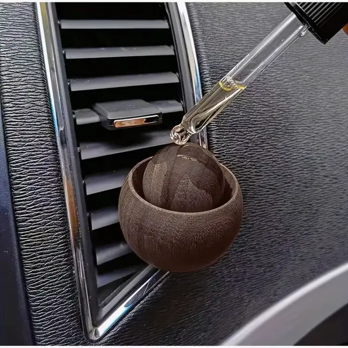 Diffuseurs d'huiles essentielles en bois pour voiture - Design sphérique