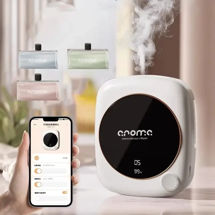Diffuseur d'arômes automatique pour désodorisation longue durée des toilettes intérieures, élégant et pratique à installer, pour la détente et la purification de l'air