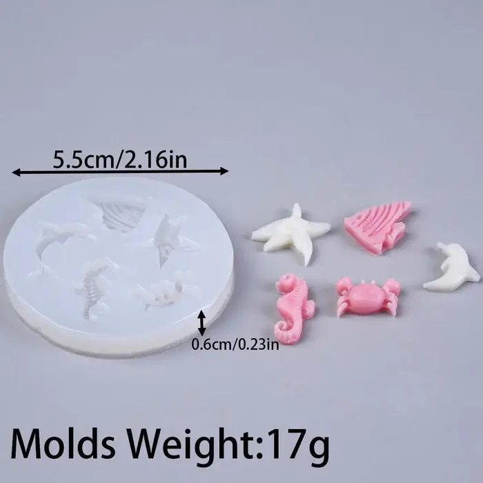 Moule en silicone thème marin pour bougies DIY, coquillages, conques, hippocampes, moules pour bougi
