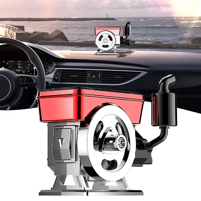Diffuseur de voiture solaire rotatif 1 pièce, purificateur d'air de voiture à moteur simulé, diffuse