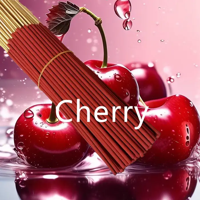 Bâtonnets d'encens au parfum cerise faits à la main - 22. Encens artificiel en bois longue durée de 0 cm