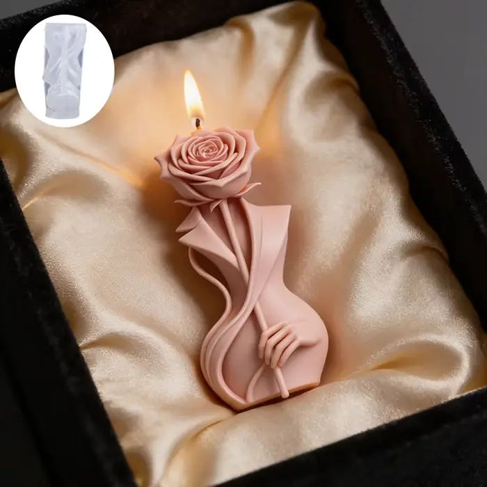 Moule à bougie en forme de rose