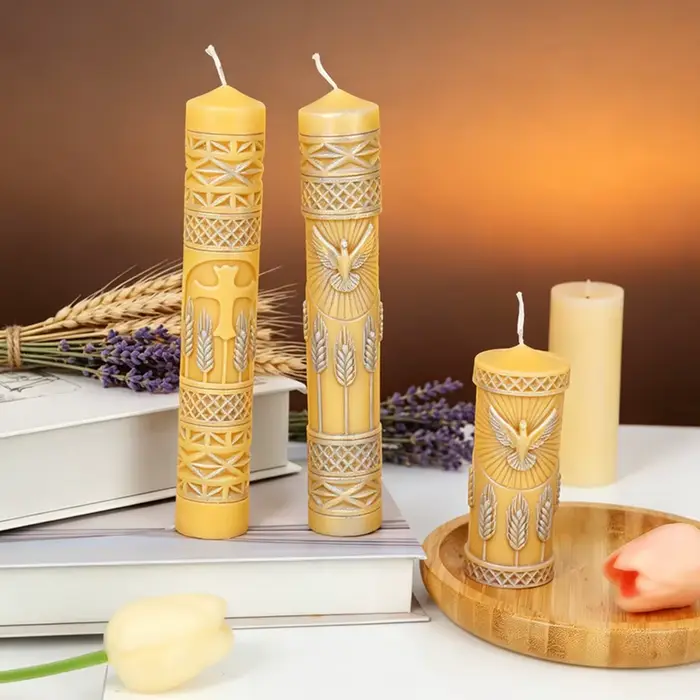 Moule DIY pour bougie cylindrique « Paix et Abondance »